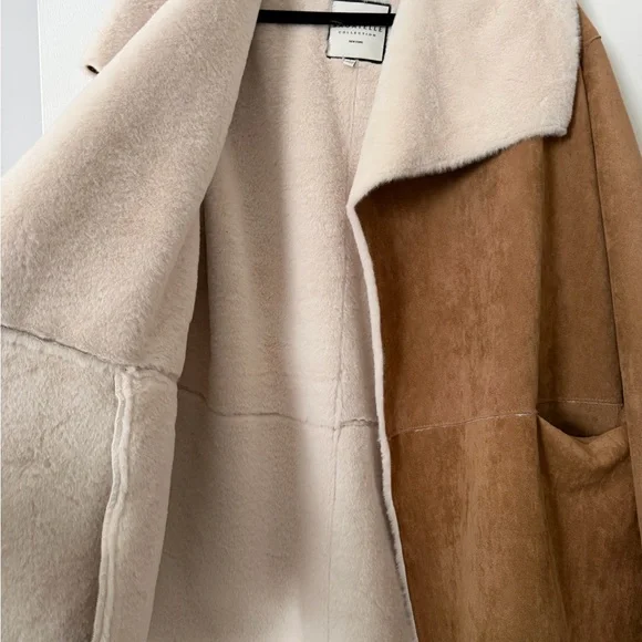 Bagatelle Tan and Cream Teddy Jacket - Picture 4 of 6